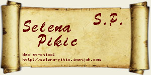 Selena Pikić vizit kartica